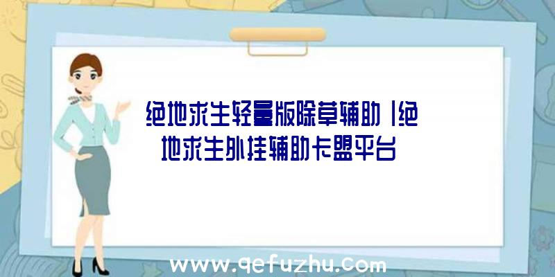 「绝地求生轻量版除草辅助」|绝地求生外挂辅助卡盟平台